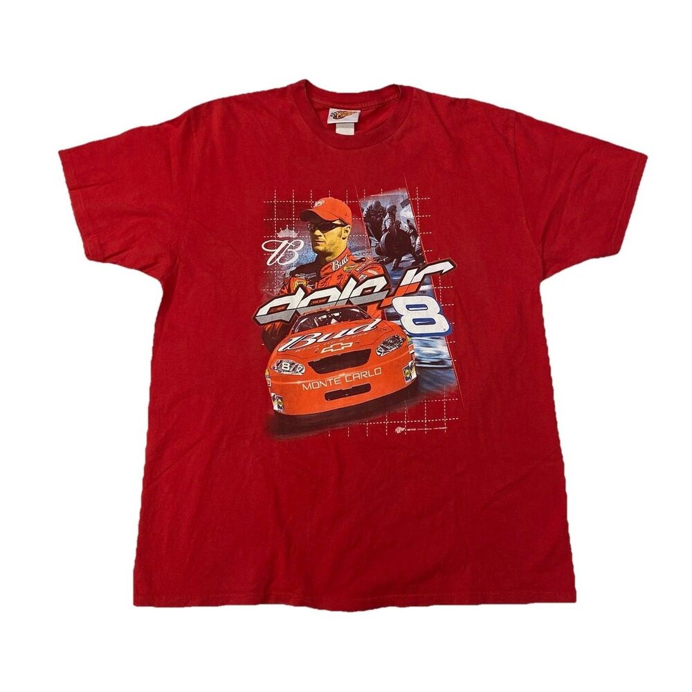 VTG 2005 Dale Earnhardt Jr NASCAR T-Shirt XL Red Bud #8 Monte Carlo Tee